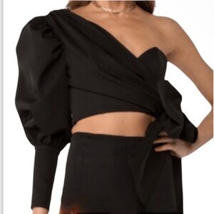 Gorgeous authentic Asilio off shoulder crop top blouse sz 4